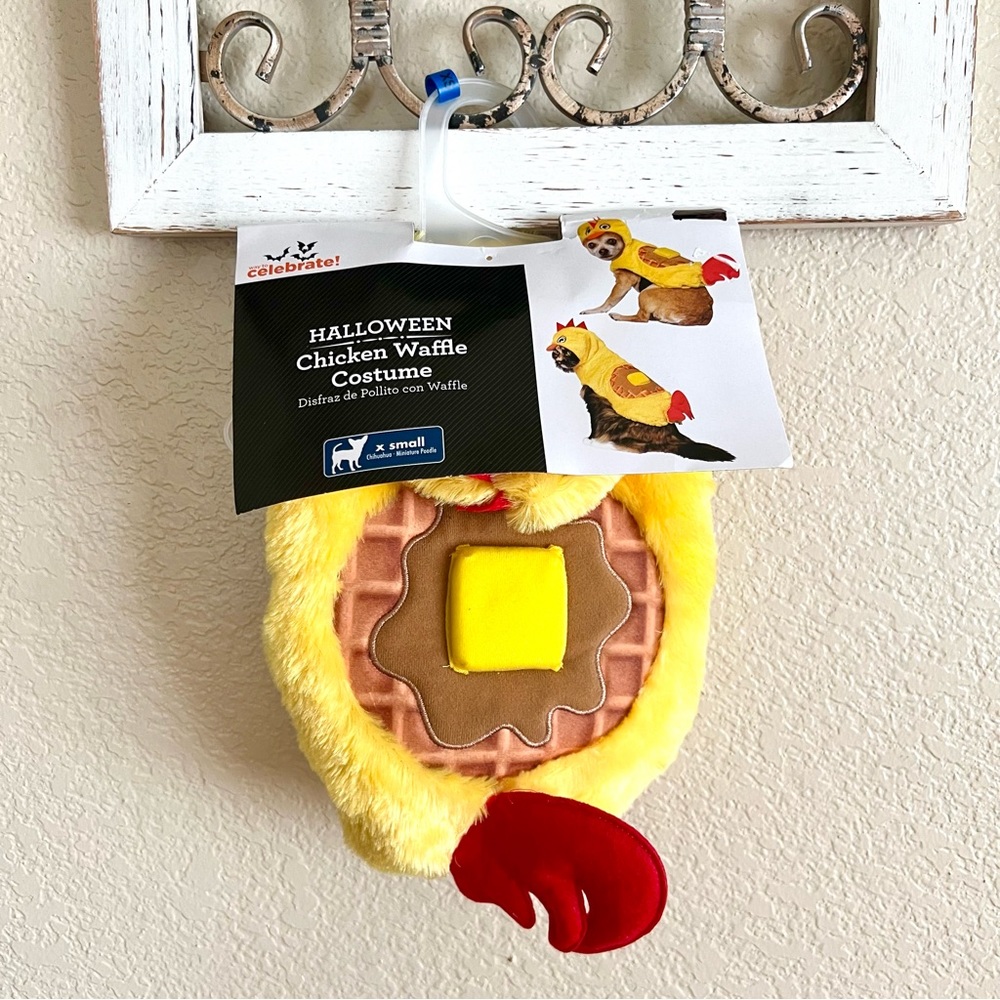 New! XS Dog Costume Chicken π And Waffles π§ Halloween Dress Up - Picture 4 of 5